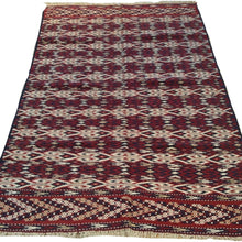 Load image into Gallery viewer, Soumak Afghan Tribal Flatweave Handmade Wool Rug (Size 4.4 X 6.10) Brrsf-1344