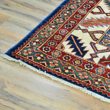 Load image into Gallery viewer, Hand-Knotted Geometric Oriental Kazak Design Wool Rug (Size 8.1 X 10.9) Cwral-8196