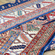 Load image into Gallery viewer, Hand-Knotted Geometric Oriental Kazak Design Wool Rug (Size 8.1 X 10.9) Cwral-8196