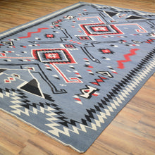 Load image into Gallery viewer, Hand-Woven Reversible Southwestern Design Handmade Wool Rug (Size 6.7 X 9.10) Cwral-10932