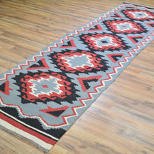 Load image into Gallery viewer, Hand-Woven Flat-Weave Southwestern Design Handmade Wool Rug (Size 2.8 X 9.11) Cwral-10947