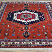 Load image into Gallery viewer, Hand-Knotted Traditional Oriental Tribal Design Handmade Rug (Size 5.2 X 6.11) Cwral-11178