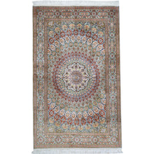 Load image into Gallery viewer, Hand-Knotted Kashmiri Silk Traditional Design Handmade Rug (Size 4.0 X 6.5) Cwral-11193
