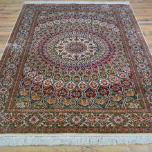 Load image into Gallery viewer, Hand-Knotted Kashmiri Silk Traditional Design Handmade Rug (Size 4.0 X 6.5) Cwral-11193