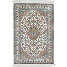 Load image into Gallery viewer, Hand-Knotted Kashmiri Silk Traditional Design Handmade Rug (Size 2.8 X 4.1) Cwral-11208