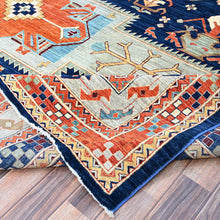 Load image into Gallery viewer, Hand-Knotted Geometric Oriental Design Wool Rug (Size 9.10 X 13.7) Cwral-11241