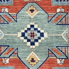 Load image into Gallery viewer, Hand-Knotted Geometric Oriental Design Wool Rug (Size 9.10 X 13.7) Cwral-11241