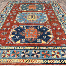 Load image into Gallery viewer, Hand-Knotted Caucasian Kazak Design Handmade Wool Rug (Size 9.0 X 12.2) Cwral-11286