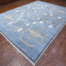 Load image into Gallery viewer, Hand-Knotted Geometric Oriental Design Wool Rug (Size 10.0 X 13.9) Cwral-11313