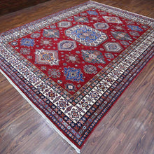 Load image into Gallery viewer, Hand-Knotted Fine Traditional Kazak Design Handmade Wool Rug (Size 9.1 X 11.9) Cwral-11316