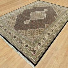 Load image into Gallery viewer, Hand-Knotted Oriental Handmade Wool & Silk Mahi Design Rug (Size 9.8 X 14.2) Cwral-11337