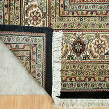 Load image into Gallery viewer, Hand-Knotted Oriental Handmade Wool & Silk Mahi Design Rug (Size 9.8 X 14.2) Cwral-11337