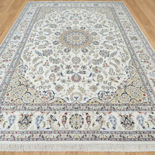 Load image into Gallery viewer, Fine Traditional Nain Design Hand-Knotted Wool Silk Handmade Rug (Size 9.0 X 12.3) Cwral-11361
