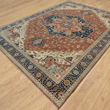 Load image into Gallery viewer, Hand-Knotted Fine Heriz Design Traditional Handmade Wool Rug (Size 8.9 X 12.1) Cwral-11367