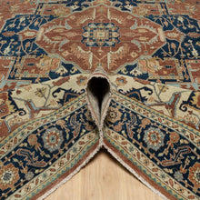 Load image into Gallery viewer, Hand-Knotted Fine Heriz Design Traditional Handmade Wool Rug (Size 8.9 X 12.1) Cwral-11367