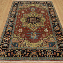 Load image into Gallery viewer, Hand-Knotted Fine Heriz Design Traditional Handmade Wool Rug (Size 5.0 X 7.1) Cwral-11376