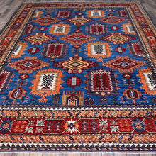 Load image into Gallery viewer, Hand-Knotted Earsari Turkish Knot Kazak Design Oriental Wool Rug (Size 8.2 X 9.9) Cwral-11565