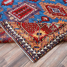 Load image into Gallery viewer, Hand-Knotted Earsari Turkish Knot Kazak Design Oriental Wool Rug (Size 8.2 X 9.9) Cwral-11565