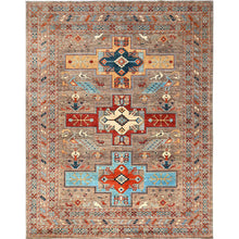 Load image into Gallery viewer, Hand-Knotted Traditional Kazak Sherwan Design Oriental Wool Rug (Size 9.1 X 11.6) Cwral-11577