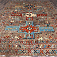 Load image into Gallery viewer, Hand-Knotted Traditional Kazak Sherwan Design Oriental Wool Rug (Size 9.1 X 11.6) Cwral-11577