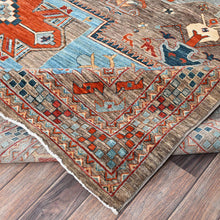 Load image into Gallery viewer, Hand-Knotted Traditional Kazak Sherwan Design Oriental Wool Rug (Size 9.1 X 11.6) Cwral-11577