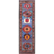 Load image into Gallery viewer, Hand-Knotted Tribal Kazak Traditional Design Handmade Rug (Size 3.1 X 9.7) Cwral-11661