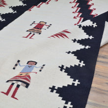 Load image into Gallery viewer, Hand-Woven Reversible Southwestern Design Handmade Wool Rug (Size 10.2 X 14.0) Cwral-10293