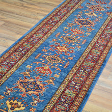 Load image into Gallery viewer, Hand-Knotted Fine Super Kazak Tribal Handmade 100% Wool Rug (Size 2.9 X 12.10) Cwral-4494
