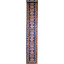 Load image into Gallery viewer, Hand-Knotted Fine Super Kazak Handmade 100% Wool Rug (Size 2.9 X 19.6) Cwral-4560