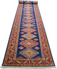 Load image into Gallery viewer, Hand-Knotted Fine Super Kazak Handmade 100% Wool Rug (Size 2.9 X 19.6) Cwral-4560