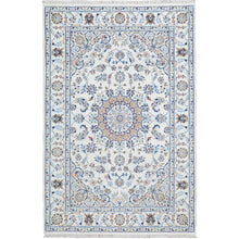 Load image into Gallery viewer, Hand-Knotted Oriental Indo Nain Design Wool &amp; Silk Handmade Rug (Size 4.2 X 6.2) Cwral-7668