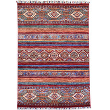 Load image into Gallery viewer, Hand-Knotted Tribal Afghan Design Handmade Wool Rug (Size 2.10 X 4.3) Cwral-8880