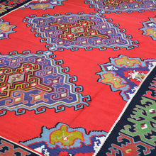 Load image into Gallery viewer, Hand-Woven Reversible Turkish Bessarabian Kilim Handmade Wool Rug (Size 7.2 X 10.5) Cwral-10083