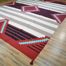 Load image into Gallery viewer, Hand-Woven Reversible Southwestern Design Kilim Handmade Wool Rug (Size 9.9 X 13.10) Cwral-10089