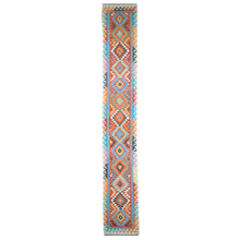Load image into Gallery viewer, Hand-Woven Reversible Momana Kilim Handmade Wool Rug (Size 2.6 X 16.1) Cwral-10098