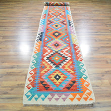 Load image into Gallery viewer, Hand-Woven Reversible Momana Kilim Handmade Wool Rug (Size 2.6 X 16.1) Cwral-10098