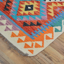 Load image into Gallery viewer, Hand-Woven Reversible Momana Kilim Handmade Wool Rug (Size 2.6 X 16.1) Cwral-10098