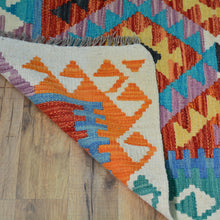 Load image into Gallery viewer, Hand-Woven Reversible Momana Kilim Handmade Wool Rug (Size 2.6 X 16.1) Cwral-10098