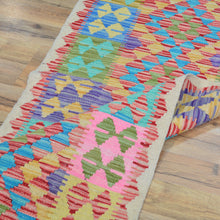 Load image into Gallery viewer, Hand-Woven Reversible Momana Kilim Handmade Wool Rug (Size 2.3 X 6.4) Cwral-10101