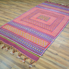 Load image into Gallery viewer, Hand-Woven Moroccan Tribal Sumak Oriental Handmade Wool Rug (Size 3.11 X 7.10) Cwral-10125