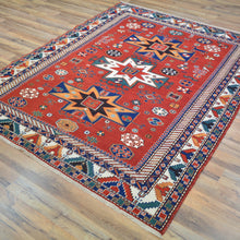 Load image into Gallery viewer, Hand-Woven Tribal Sumak Traditional Oriental Handmade Wool Rug (Size 4.11 X 6.2) Cwral-10134