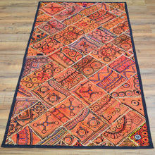 Load image into Gallery viewer, Hand-Stitch Wedding Dresses Oriental Patchwork Chakla Wall Hanging (Size 2.5 X 4.8) Cwral-10143