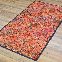 Load image into Gallery viewer, Hand-Stitch Wedding Dresses Oriental Patchwork Chakla Wall Hanging (Size 2.5 X 4.8) Cwral-10143
