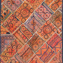 Load image into Gallery viewer, Hand-Stitch Wedding Dresses Oriental Patchwork Chakla Wall Hanging (Size 2.5 X 4.8) Cwral-10143