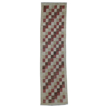 Load image into Gallery viewer, Hand-Knotted Peshawar Gabbeh Checker Design Oriental Handmade Rug (Size 2.6X9.7) Cwral-10155