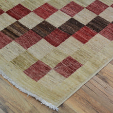 Load image into Gallery viewer, Hand-Knotted Peshawar Gabbeh Checker Design Oriental Handmade Rug (Size 2.6X9.7) Cwral-10155