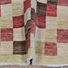 Load image into Gallery viewer, Hand-Knotted Peshawar Gabbeh Checker Design Oriental Handmade Rug (Size 2.6X9.7) Cwral-10155