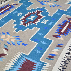Hand-Woven Reversible Southwestern Design Handmade Wool Kilim (Size 6.0 X 8.11) Cwral-10344