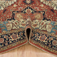 Load image into Gallery viewer, Hand-Knotted Traditional Heriz Design Oriental Handmade Wool Rug (Size 6.1 X 9.2) Cwral-10419