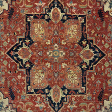 Load image into Gallery viewer, Hand-Knotted Traditional Heriz Design Oriental Handmade Wool Rug (Size 6.1 X 9.2) Cwral-10419